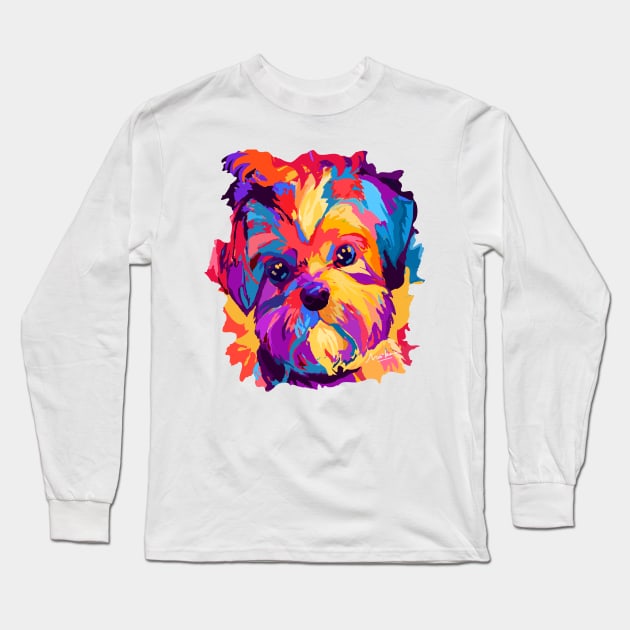 Shih tzu Dog Long Sleeve T-Shirt by mailsoncello